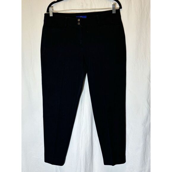 Apt.9 Ankle Pant‎  Black Mid Rise Cropped Pants WOMEN'S SIZE 12 Stretch X6 - Picture 1 of 3